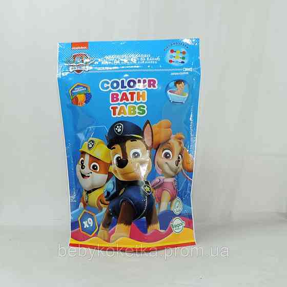 Кольорові шипучі таблетки для ванни Nickelodeon Paw Patrol Львів