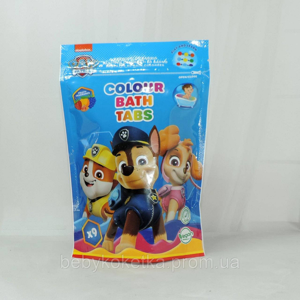 Кольорові шипучі таблетки для ванни Nickelodeon Paw Patrol Львів - фото 1