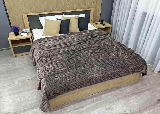 Плед-покривало Кубик 200х220 см (+-10см) Темно-сірий (87-227) Київ