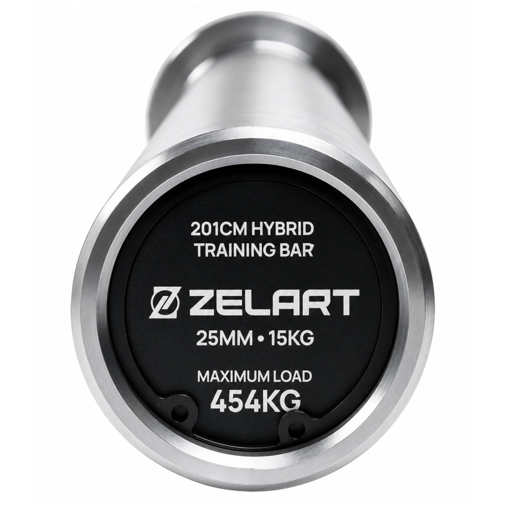 Гриф олимпийский Zelart 201 см 50 мм до 450 кг хват 25 мм серебро Киев - изображение 8