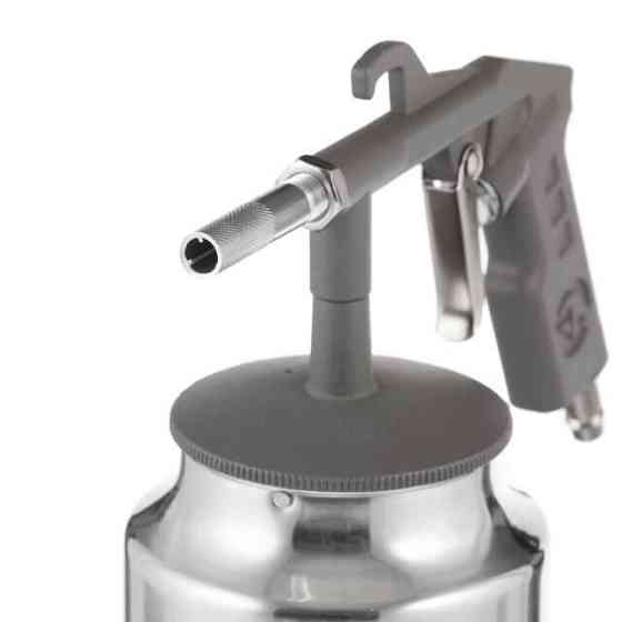 Пістолет піскострумінний, пневматичний, форсунка: 6 мм, нижня подача піску, металевий бачок 1000 мл, 8 атм INTERTOOL PT-0705 Киев