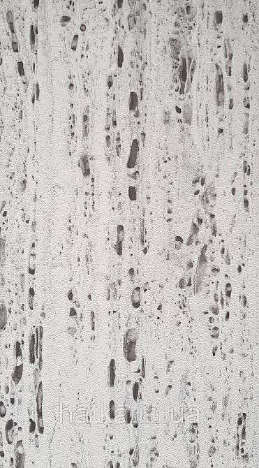 Шпалери вінілові на флізеліні Marburg Travertino 1.06х10 абстракція смужки точки під кору дерева чорні білі Київ - фото 2
