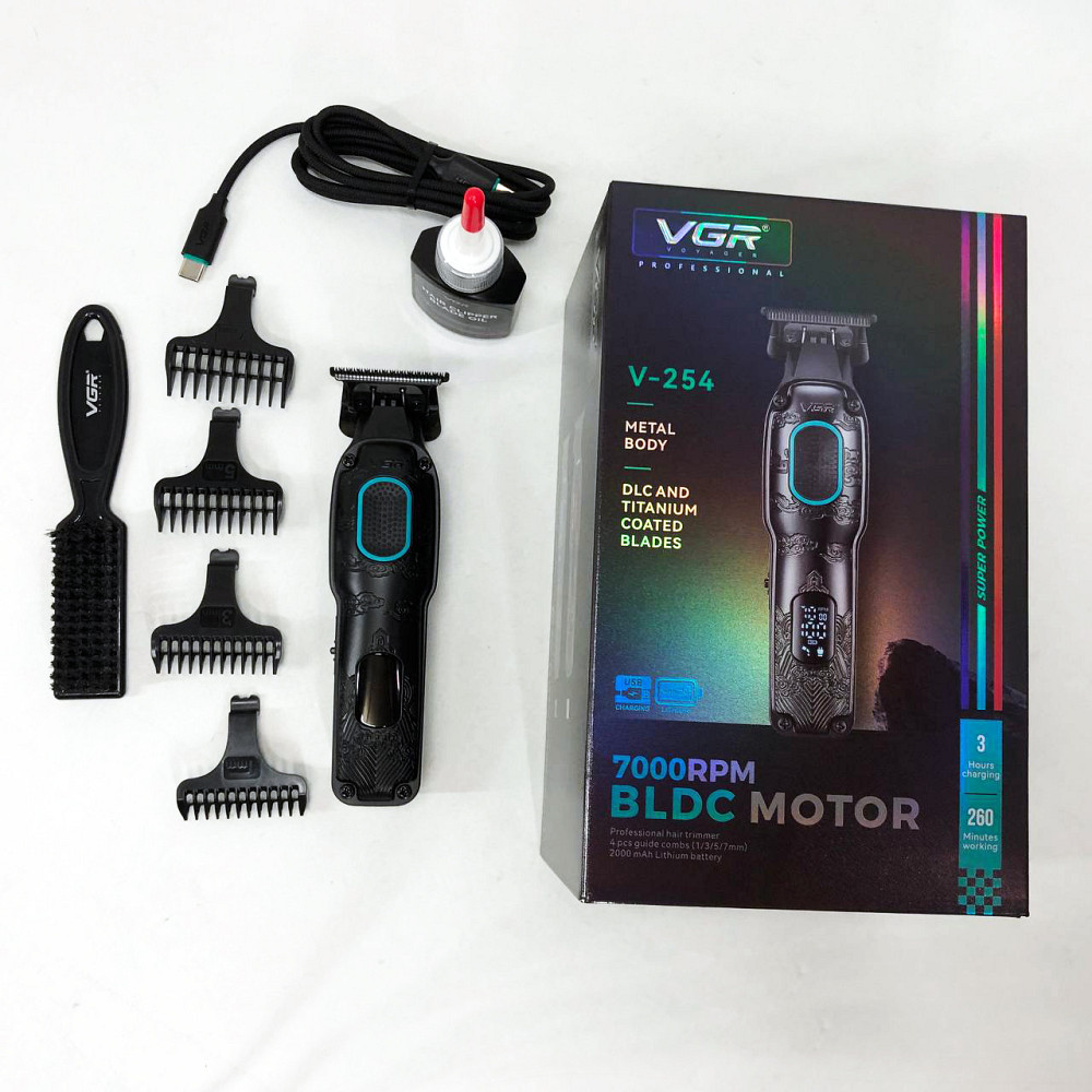Електрична машинка для стрижки потужна VGR V-254, Професійна машинка для стрижки волосся на акумуляторі WQ-86 Івано-Франківськ - фото 4