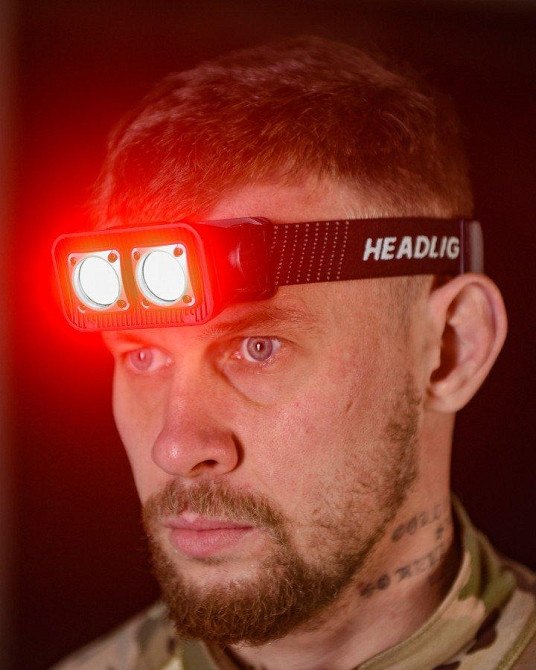 Ліхтарик на лоб налобний із червоним світлом якісний K372 R З сенсорний ВТ6356!!! Одеса - фото 1