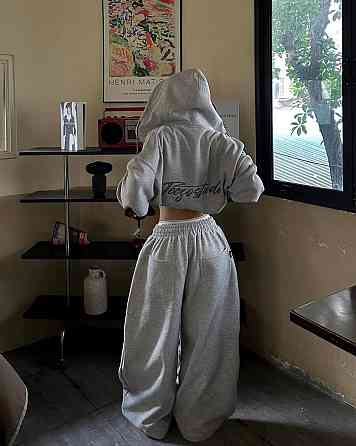 Женский теплый оверсайз костюм двойка трехнитка на флисе Одесса