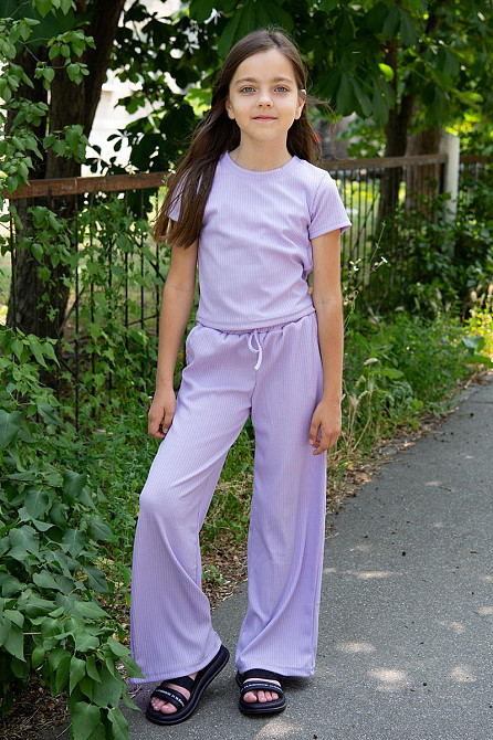 Костюм для девочек брюки + футболка, хлопок, топ Киев - изображение 8