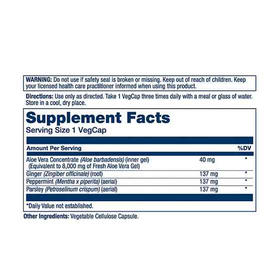 Алое вера Solaray Super Aloe Vera Gel 8000 mg 100 вег капсул Київ