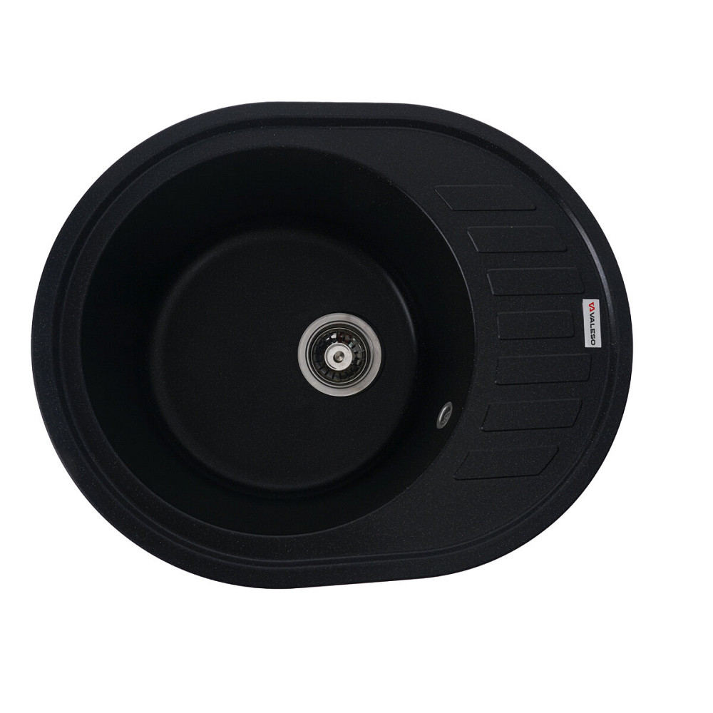 Гранітна мийка для кухні VALESO SOUL 6250 матова Чорний металік Коломыя - изображение 1