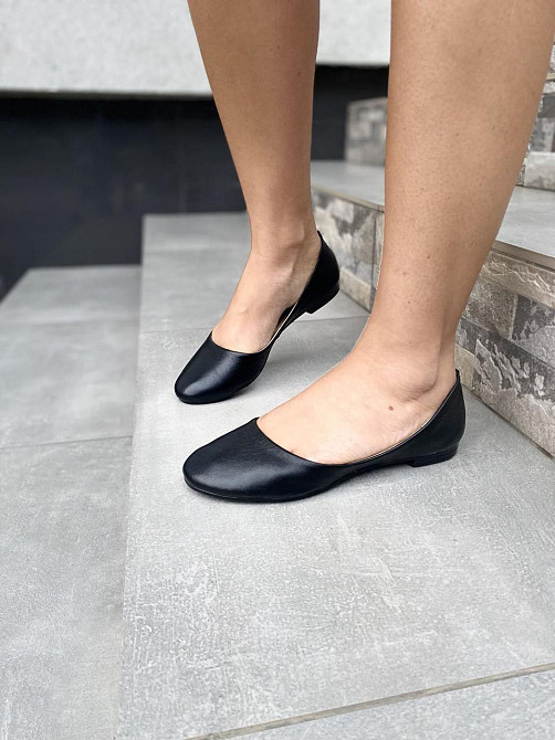 Kentro Балетки жіночі KENTO 10023 чорні (весна-осінь, шкіра натуральна) (3437) лише 35р. Коломия - фото 1