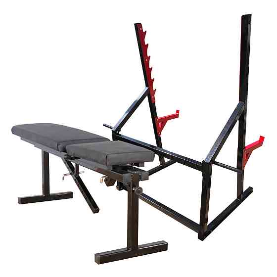 Лавка для жиму регульована 40 на 40 мм + Стійки для присідання під штангу 50 на 50 мм Київ