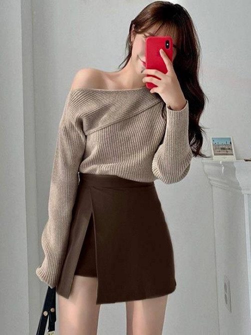 Базова жіноча спідниця-шорти костюмка люкс Шоколад, 44/46 Одеса - фото 7