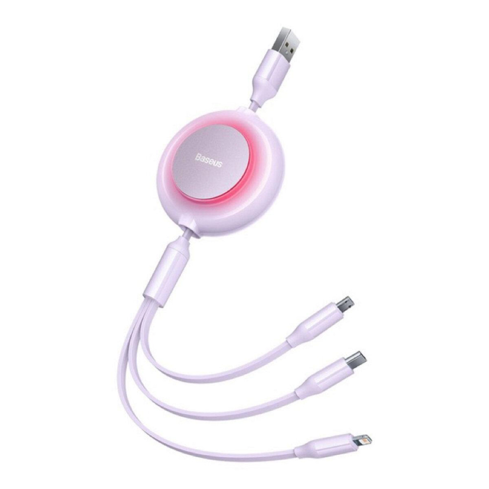 Кабель 3 в 1 USB / M+L+C Baseus Bright Mirror 2 Series висувний швидка зарядка та передача даних 3.5A 1.1m CAMJ010005 Одеса - фото 3