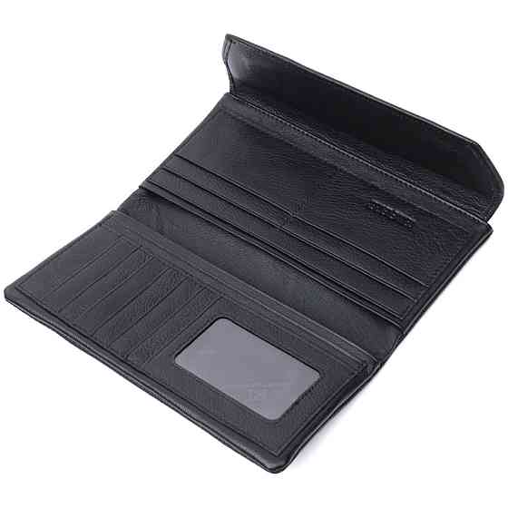 Женское портмоне с блоком для карт из натуральной кожи ST Leather 22698 Черный Киев