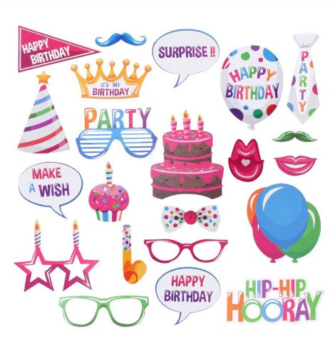 Фотобутафория для фото для праздника 22 детали разноцветный Киев - изображение 1