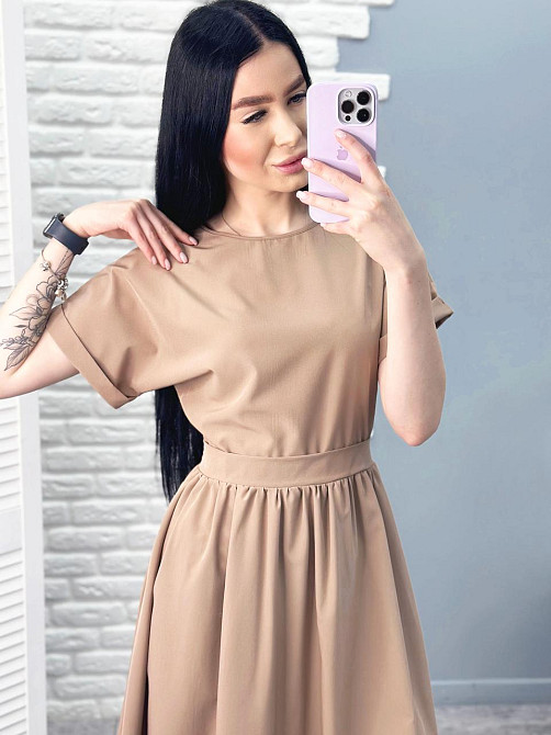 Жіноче плаття міді з короткими рукавами "Валенсія" оптом та по дропшипінгу | Норма Київ - фото 5