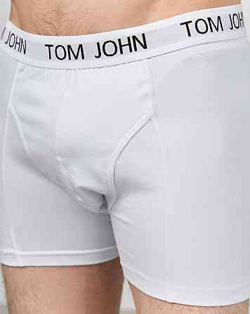 Труси-шорти чоловічі однотонні Білі — Tom John 2050 XXL Київ