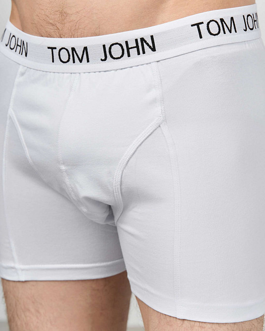 Труси-шорти чоловічі однотонні Білі — Tom John 2050 XXL Київ - фото 3
