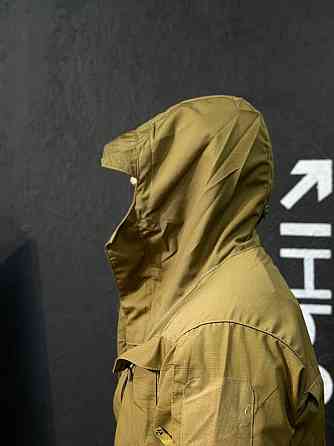 Тактична легка літня куртка койот ріп-стоп з капюшоном і регулюванням талії Львів