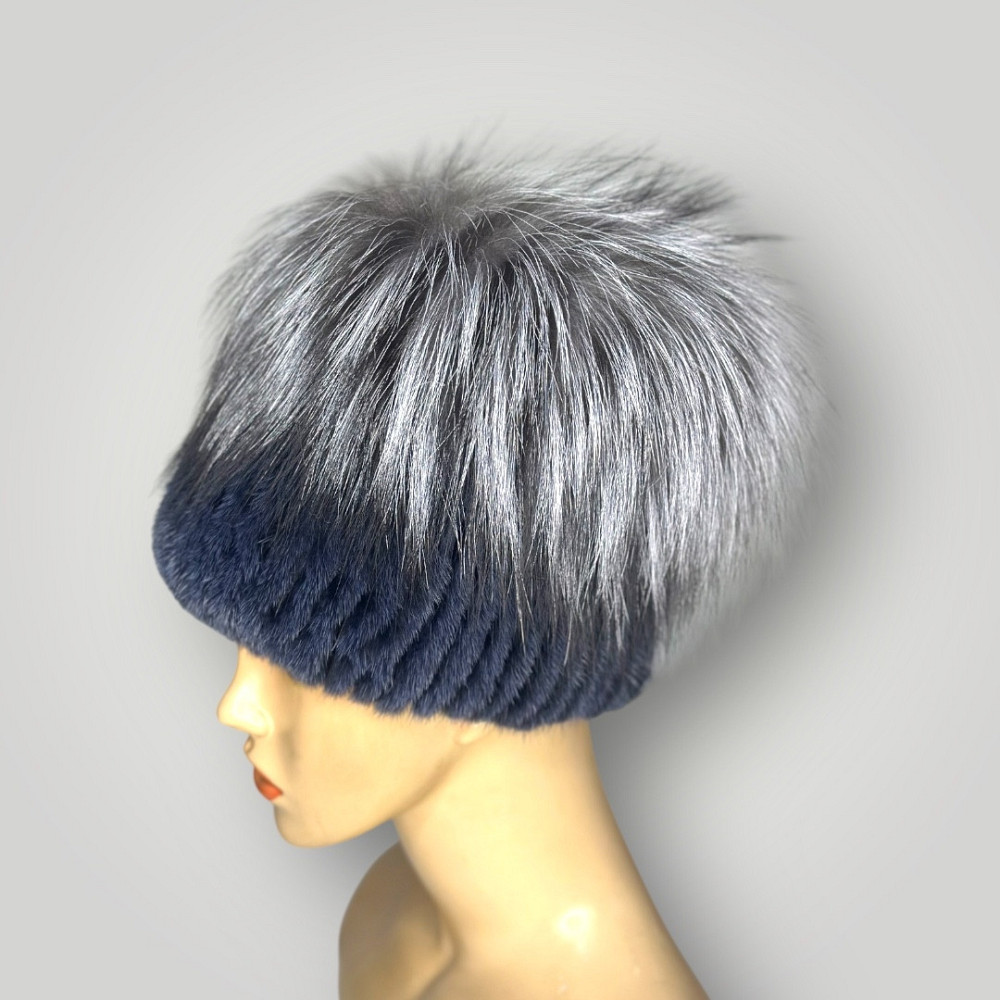 Шапка хутряна жіноча кубанка Джесіка Графітовий Харків - фото 4