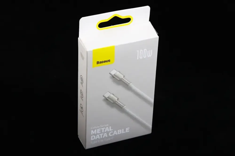 Кабель Type-C - Type-C 100 Вт 2.0м Baseus Cafule нейлоновий круглий білий/сібрал. Вінниця - фото 2
