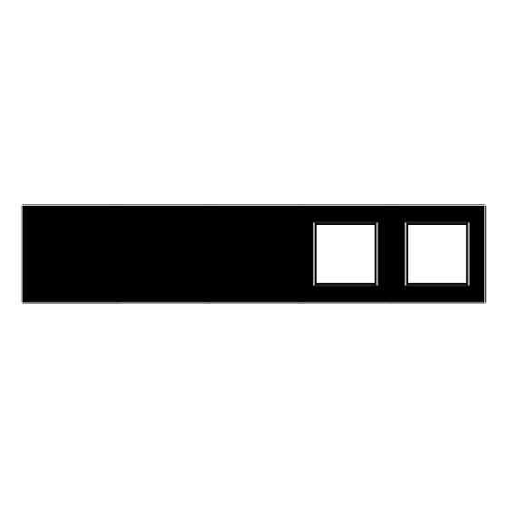 Рамка 5-постова порожня Х сенсорів 2 розетки (Х-Х-Х-0-0) LIVOLO, загартоване скло, чорна, 365×80 мм (VL-P700/00/00/E/E-10B) Коломия