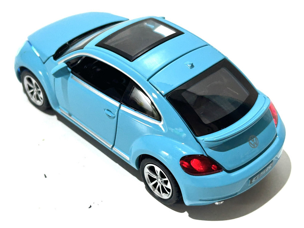Машинка Автоексперт Volkswagen Beetle 1:32 метал світло/звук відчиняються двері капот багажник Блакитна (12012) Чернігів - фото 2