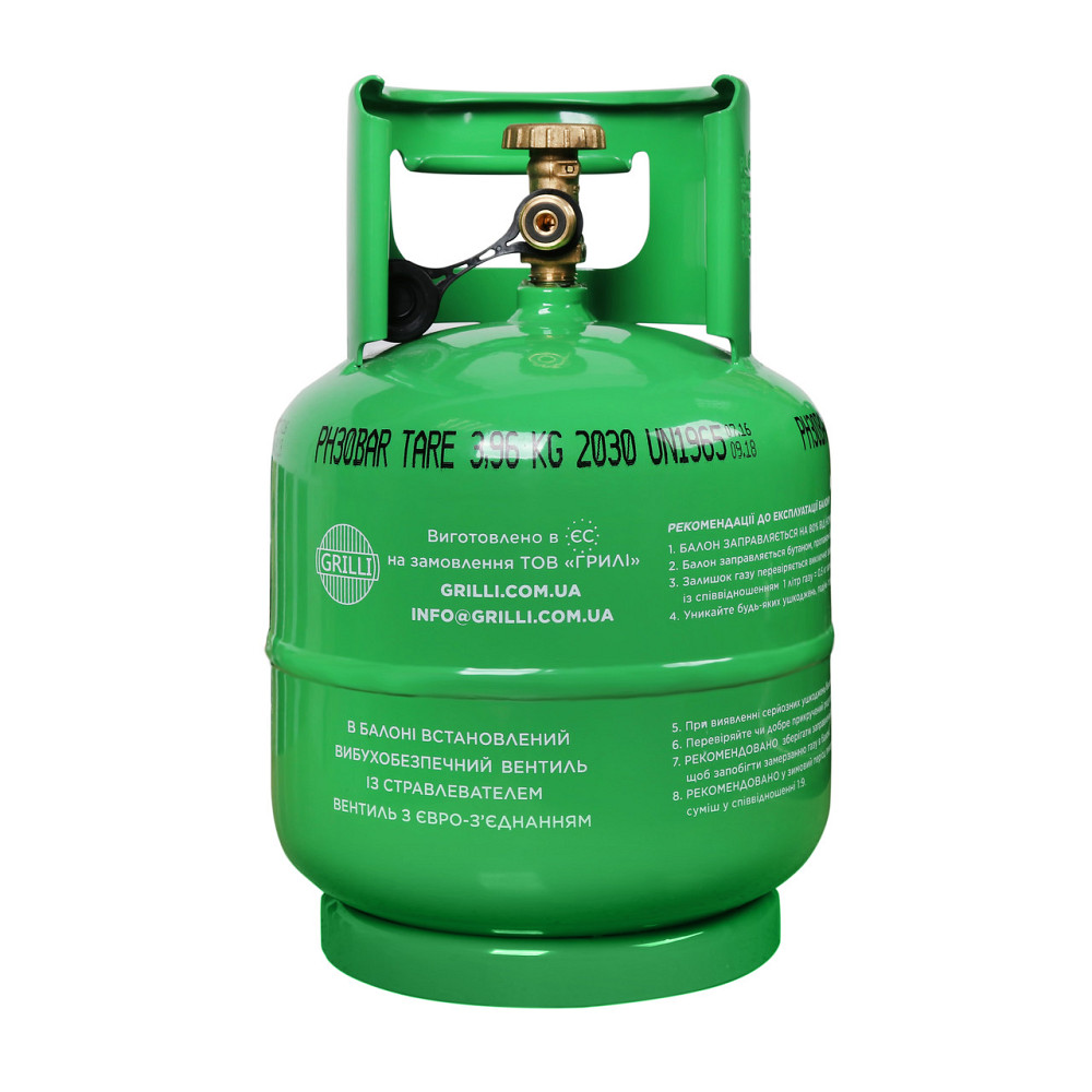 Газовый баллон, взрывобезопасный 4кг, 7 л. GRILLI 777751 Код: 007609 Ровно - изображение 4