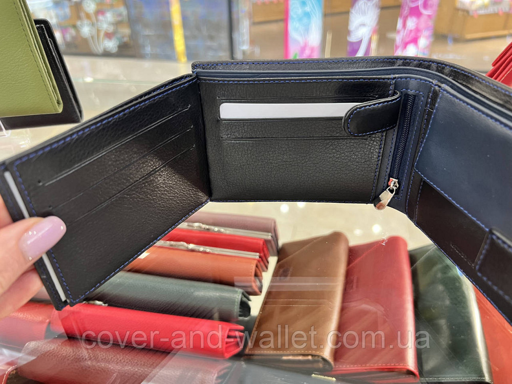 Стильний брендовий чоловічий гаманець з блоком для документів Marco Coverna MC-1006 A Київ - фото 13
