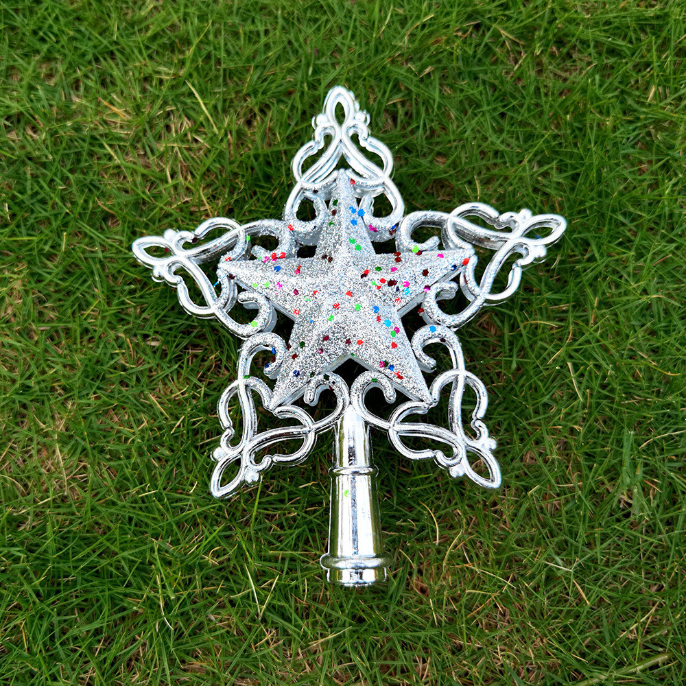 Верхушка для елки Звездочка 15 на 17 см серебристый Киев - изображение 3