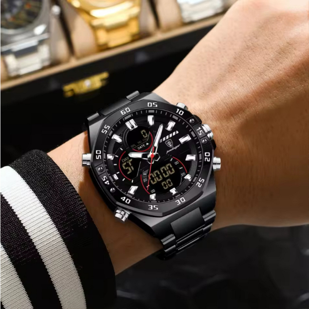 Часы мужские наручные тактические Poedagar Iron Sport Черный Киев - изображение 12