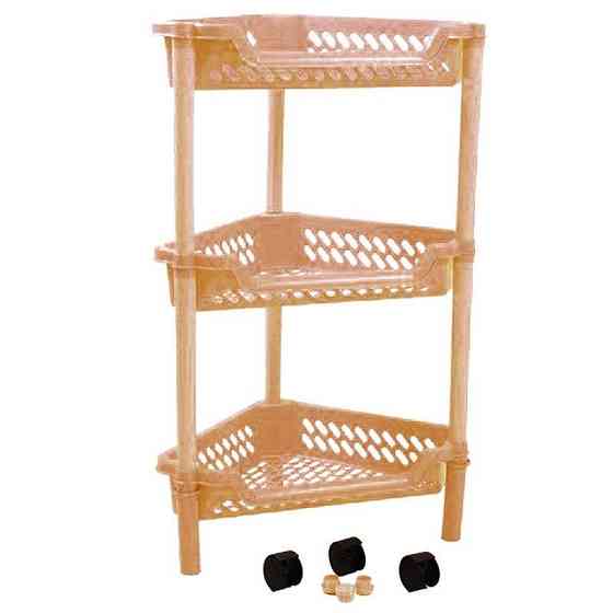 Полка 3 яруса универсальная угловая бежевая Харьков