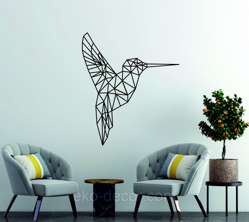 Настінний декор Панно «Колібрі» Декор на стіну Київ - фото 1