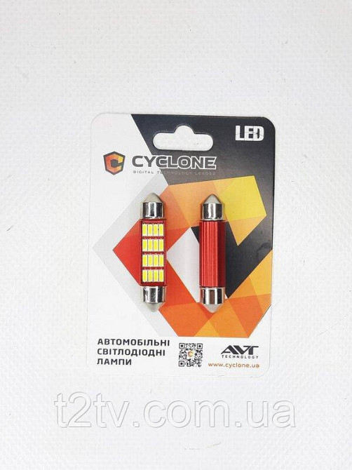 Лампочка софітна 8LED Т11-032 CAN 12-24V 39мм Cyclone (210 lumen) Винница - изображение 1