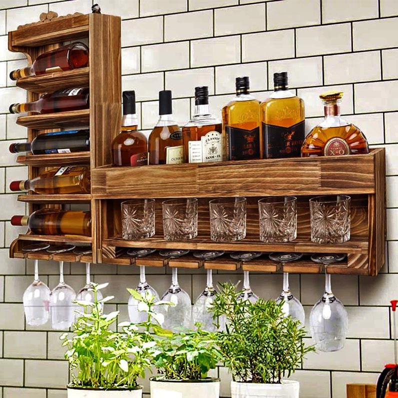 Настінна винна полиця "Нікко" трюфель Миколаїв - фото 1