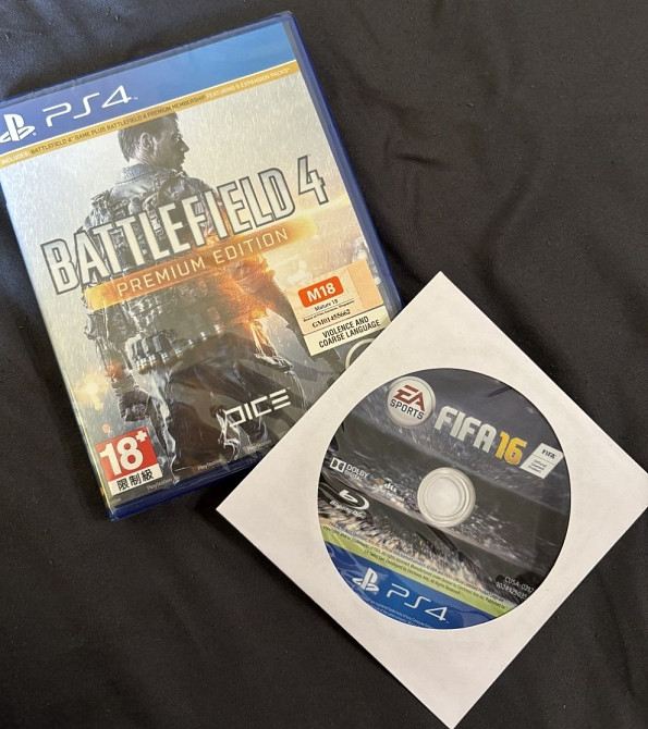 Playstation 4 + нова запакована Battlefield + fifa. Київ - фото 1