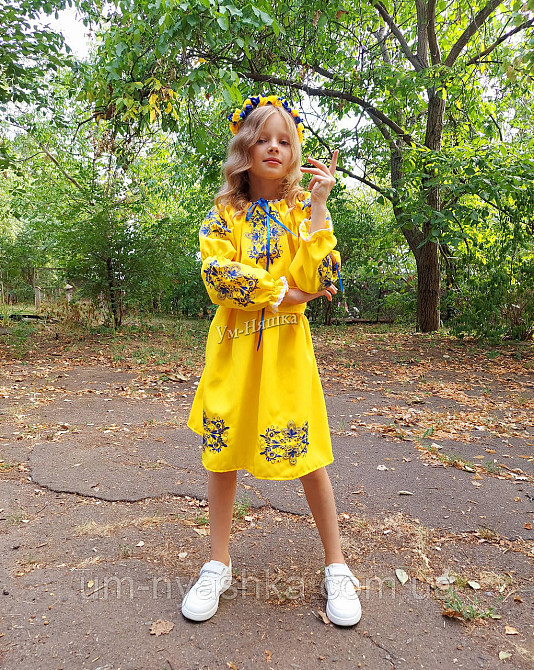Сукня вишиванка жовто-синя Кривий Ріг - фото 1