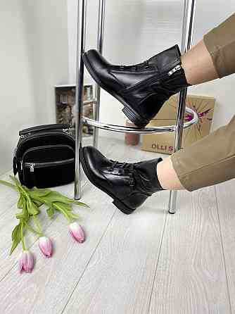 Olli Черевики жіночі OLLI чорні натуральна шкіра весна-осінь 37р. (K-7-9104 3088) Коломия