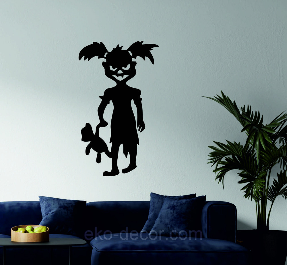 Декоративне настінне Панно «Сілует дітей. Гелловін», Декор на стіну 90*53 см, Чорний Київ - фото 2