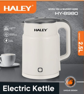 Класичний електричний чайник Haley HY-8980 2.5L: дисковий електрочайник з автовимкненням для дому та офісу Одеса - фото 3
