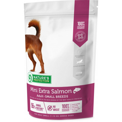 Сухой корм для собак Nature's Protection Mini extra Salmon Adult Small breeds 500 г (NPS45736) Винница - изображение 1
