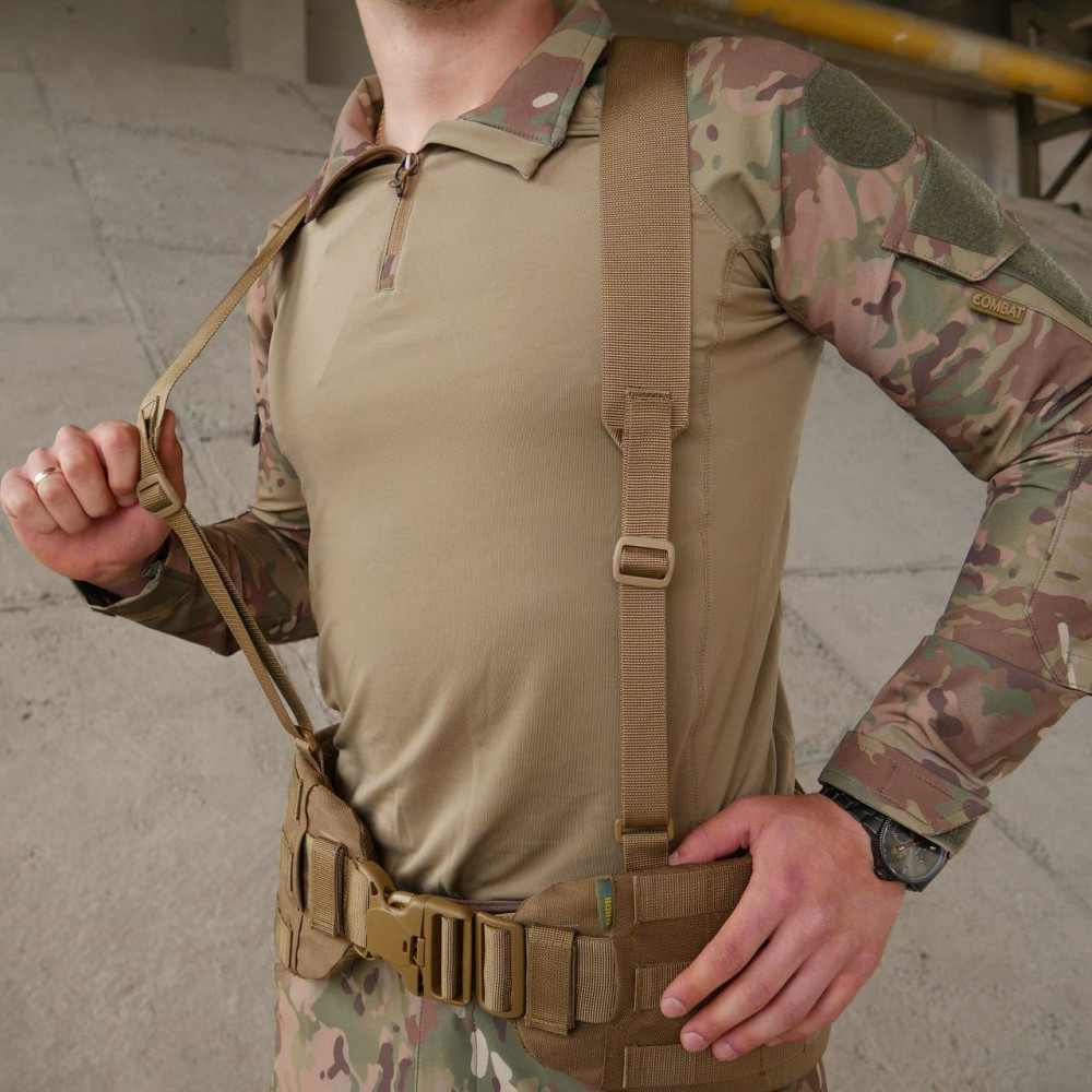 Тактичні армійські лямки для тактичного поясу розвантажувальний ремінь до рпс койот  плечові лямки     WAR Львів - фото 5