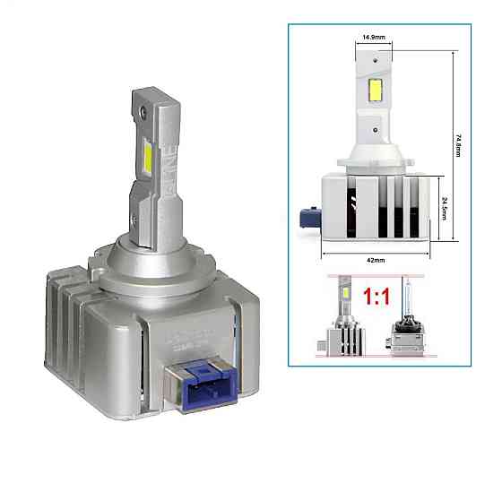 Комплект світлодіодних ламп Qline Ultra D8S 65W 6000K (2шт) Харків