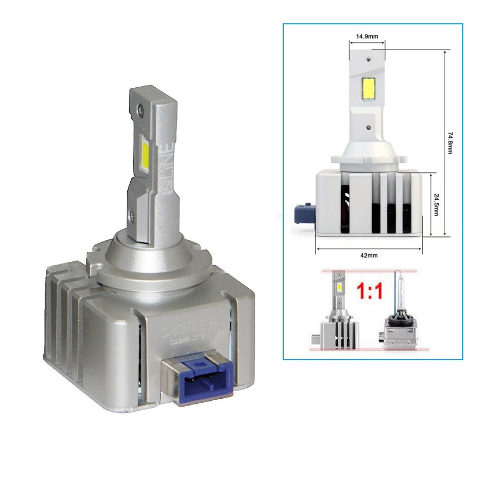 Комплект світлодіодних ламп Qline Ultra D8S 65W 6000K (2шт) Харків - фото 1