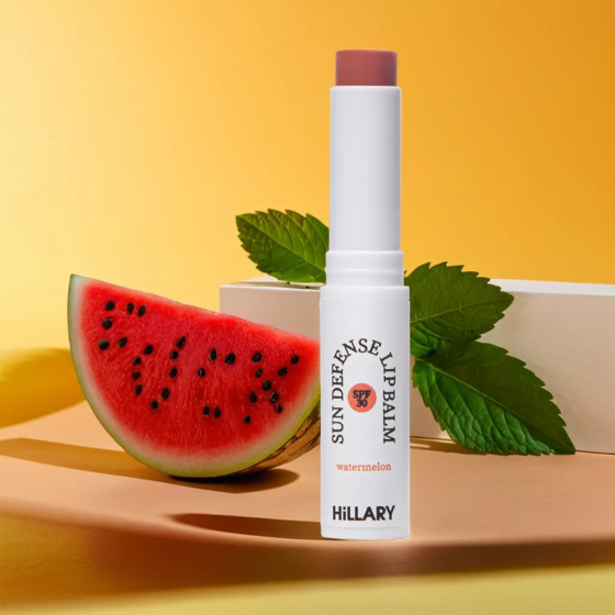 Солнцезащитный бальзам для губ Арбуз SPF 30 Hillary Sun Defense Lip Balm Watermelon SPF 30, 3 г Киев
