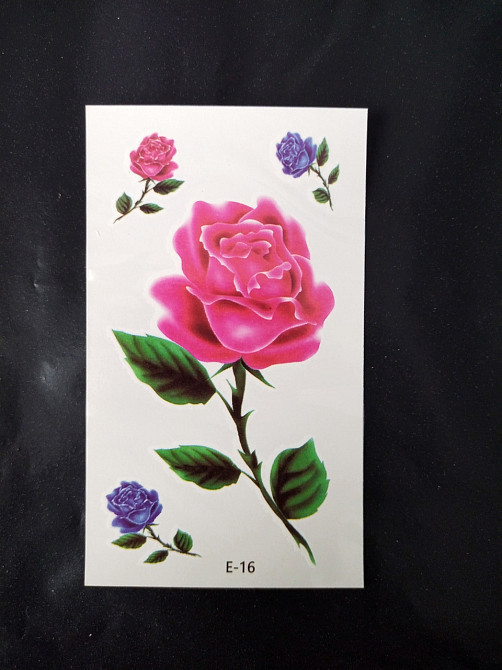 Тату стікери "Троянди" - розмір стікера 10*6см Київ - фото 1