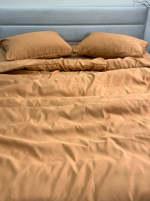 Ecotton Комплект постільної білизни Ecotton Євро 210х220 см однотонний помаранчевий Orange Коломия - фото 1