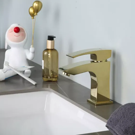 Смеситель для умывальника GAPPO G1007-13, золото Киев