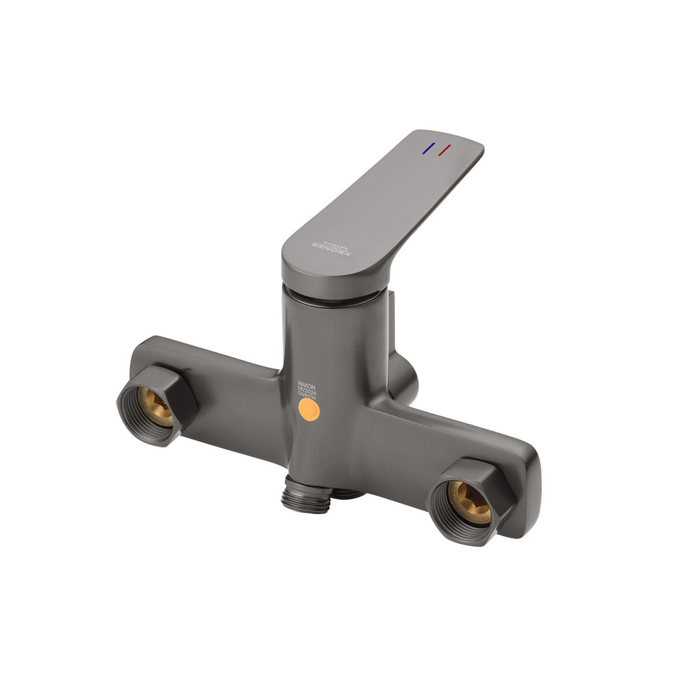 Смеситель для ванны Kroner KRP Makon-GRP070 с душевым гарнитуром графит Киев - изображение 4