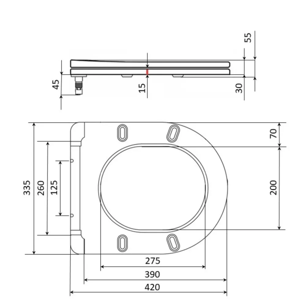 Сидіння для унітаза Qtap Presto з мікроліфтом Slim QT26991217AW Київ - фото 2