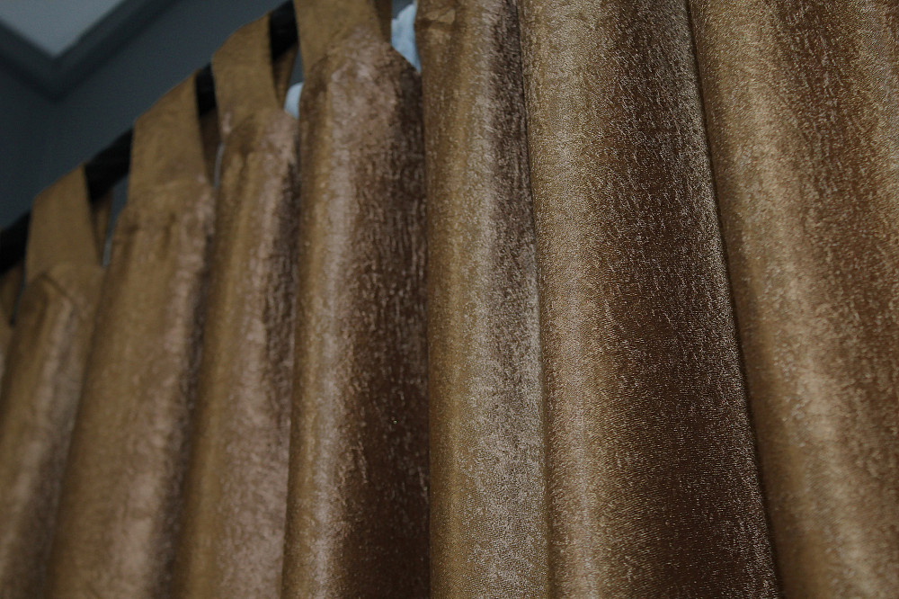 Комплект штор на петлях VR-Textil Софт № 095ш 150х250 см 2 шт Коричневий (36-0001) Киев - изображение 7